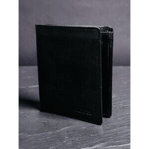 New Moda Spana Black Leather Mens Bifold Cash/Card Wallet #37